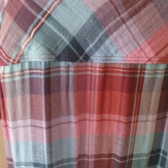 Akemi + Kin/Anthropologie Long Plaid Top - Picture 5 of 5